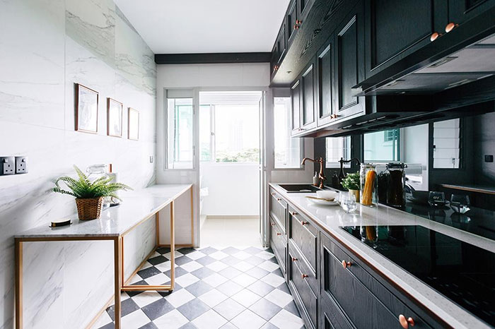 کابینت آشپزخانه مستطیل شکل