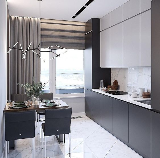 مدل کابینت سفید طوسی
