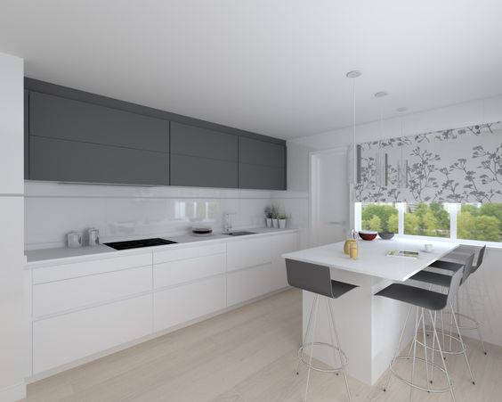 مدل کابینت سفید طوسی